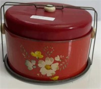 Mid-Century Red Chef Baker Cake/Pie Carrier