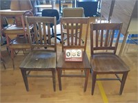 3ea. Wooden Chairs