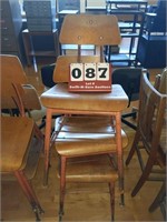 3ea. Wooden Chairs w/ Metal Frames
