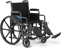 Medline Steel Wheelchair  20-Inch Wide Seat