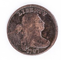 Coin 1797 Large Cent in Fine Rare Gripped Edge