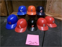 Lot of miniature baseball helmets Dairy queen