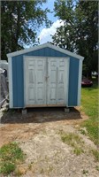 METAL STORAGE SHED 8' TALL X 12' X 10' SHED ONLY