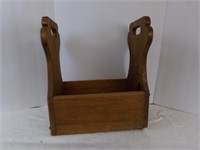 Large Wooden Basket with Handles