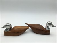 Set Of Carved Wood Ducks