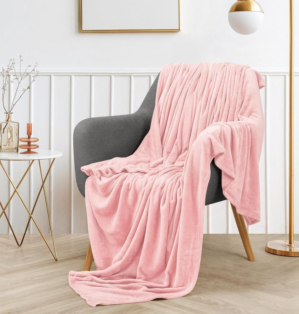 Utopia Bedding Pink Fleece Blanket Throw Size