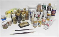 ASSORTED PAINT & PAINT SUPPLIES-OPENED & USED