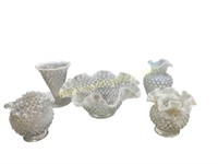 French Opalescent Hobnail Glass