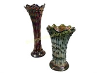 Two Carnival Glass Vases