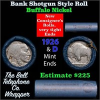 Buffalo Nickel Shotgun Roll in Old Bank Style 'Bel