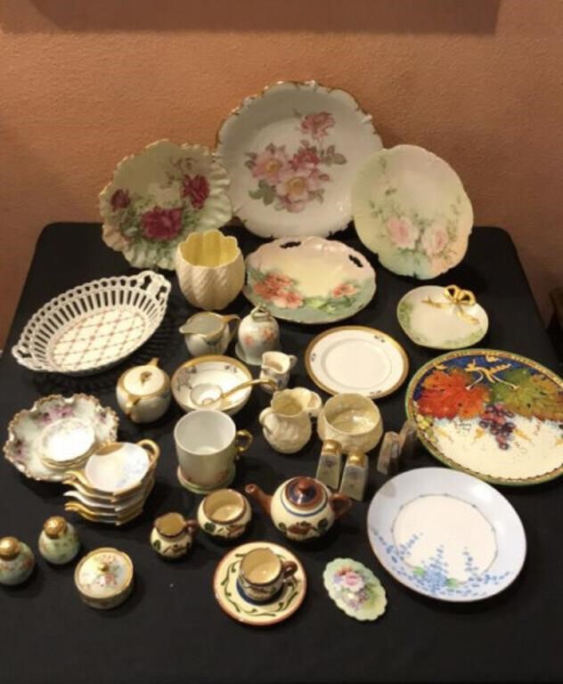 Fine China Lot, incl. Nippon, Belleek, Limoges