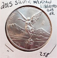 2015 Silver Mexican Libertad One Oz.