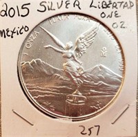 2015 Silver Mexican Libertad One Oz.