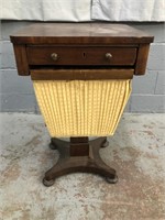 1930'S KNITTING BASKET/TEA TABLE