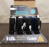 Box of 12 New Viclight LED Flashlights.