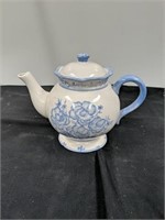 Cute blue and white teapot