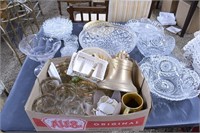 Lot of Cut Glass and Gold Glass