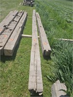 20' HAND HEWN BEAM - 8" X 7 1/2"