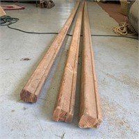 3- 16' Oak Wood Handrails