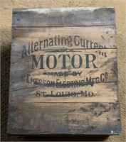 Neat Old Emerson Wooden Motor Box, Possible Fan