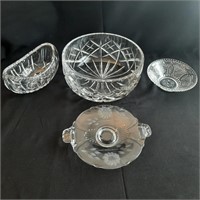 4 Pieces Glass and Crystal