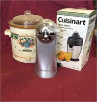 Rival crock pot, West Blend electric can opener,