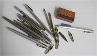 Vintage mechanical ink pens.