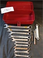 Vintage Toolbox with Wrenches