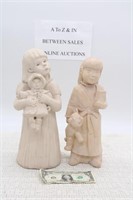 (2) LITTLE GIRL STATUES