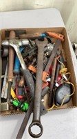 Clamps, large wrench, ball pin hammer, chisel