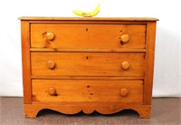 Antique Pine Wood Children's Dresser