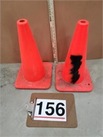 2 caution cones