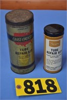 Vintage Cross Country & Sears tin tube repair kits