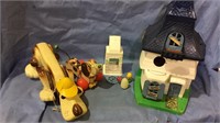 Vintage wobble wobble hunted house, fisher price