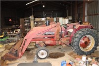 International 584 tractor with front end loader
