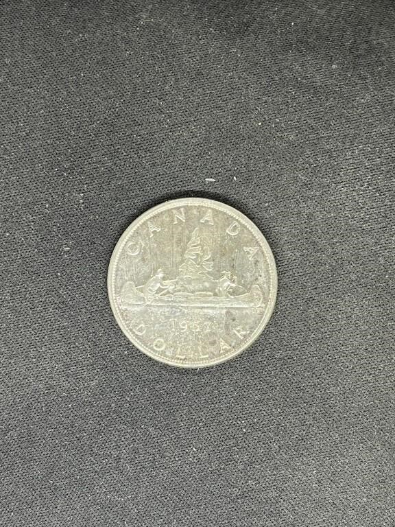 Canadian Silver Dollar 1957