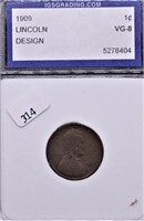 1909  IGS VG8 LINCOLN CENT