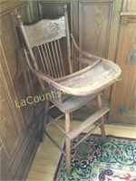 vintage wooden high chair