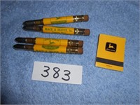 4 John Deere Bullet Pencils & Matchbook
