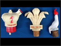 LOT OF 3 LIQUOR POUR SPOUTS