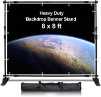 8x8 ft Heavy Duty Backdrop Banner Stand Kit