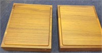 2 Wooden Boxes with Lids
