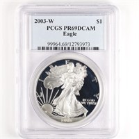 2003-W Proof Silver Eagle PCGS PR69 DCAM