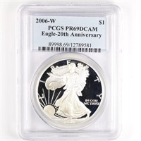 2006-W Proof Silver Eagle PCGS PR69 DCAM