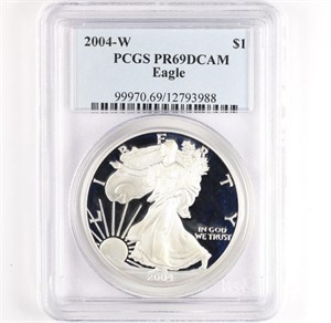 2004-W Proof Silver Eagle PCGS PR69 DCAM