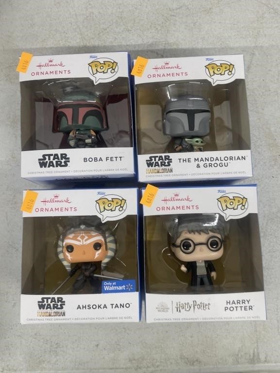 4 Hallmark pop! ornaments