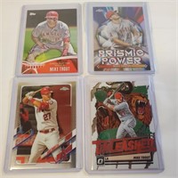 4 Mike Trout Cards