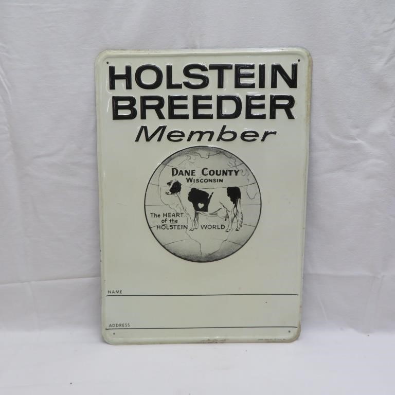 Holstein Breeder Member Tin Sign - 20" X 14"