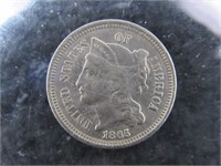 1865 3-Cent Nickel-