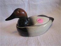 Porcelain Duck Trinket Dish 7" x 3&3/4"